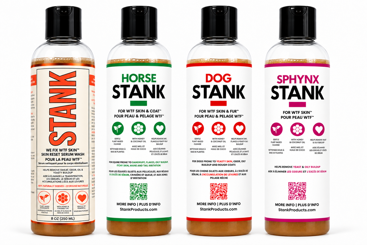 STANK Skin Reset Serum Wash with Horse, Dog and Sphynx STANK 8 oz bottles